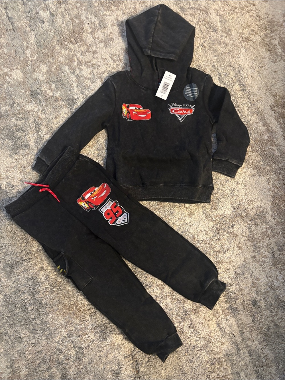 Disney Cars Lightning McQueen Hoodie and Sweatpants Boys Size 3T